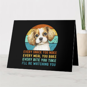 Cavalier Kung Charles Spain Hund Varje Snack du Kort