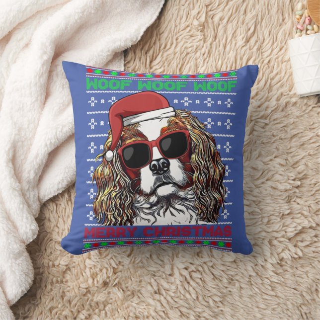 Cavalier Kung Charles Spain Hund Woof Merry Chris Kudde (Filt)