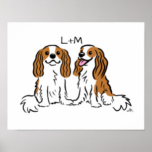 Cavalier Kung Charles Spain Hundar med er text Poster