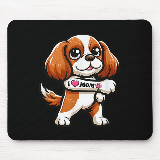 Cavalier Kung Charles Spain I Kärlek Mamma Rolig h Musmatta (Framsidan)