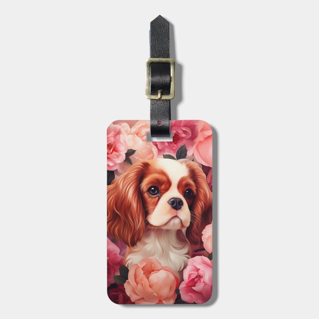 Cavalier Kung Charles Spain i Ro Bagagebricka (Vertikal Framsida)