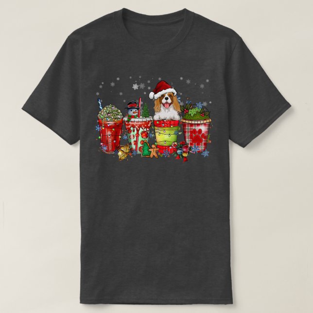 Cavalier Kung Charles Spain Iced Latte Snögubbars  T Shirt (Design framsida)