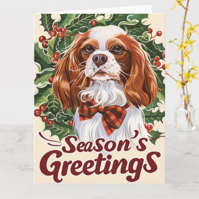 Cavalier Kung Charles Spain jul Kort (Gul blomma)