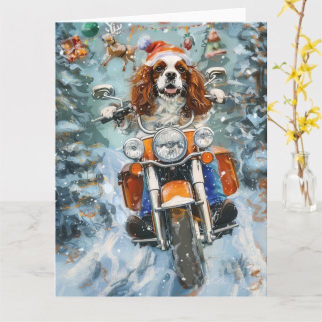 Cavalier Kung Charles Spain jul Kort (Gul blomma)