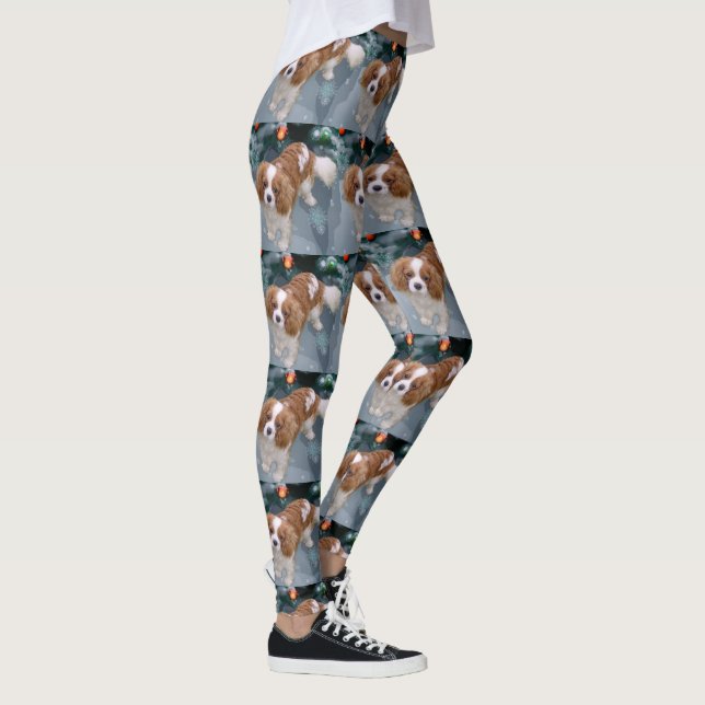 Cavalier Kung Charles Spain jul Leggings (Höger)