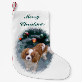Cavalier Kung Charles Spain jul Liten Julstrumpa
