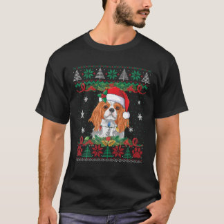 Cavalier Kung Charles Spain jul Santa Ugly T Shirt