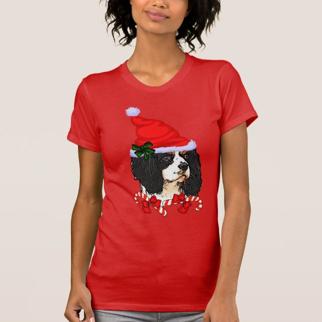 Cavalier Kung Charles Spain jul T Shirt (Framsida)