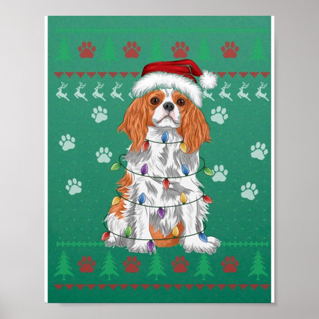 Cavalier Kung Charles Spain jul Ugly Sweat Poster (Framsidan)