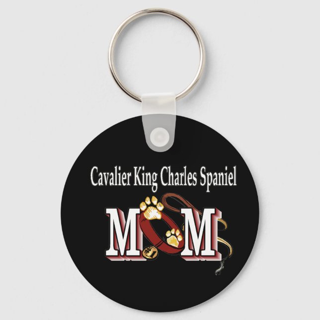 Cavalier Kung Charles Spain Mamma Gifts Nyckelring (Framsida)