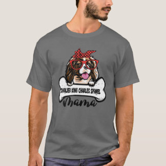 Cavalier Kung Charles Spain Mamma Mors dag Gif T Shirt
