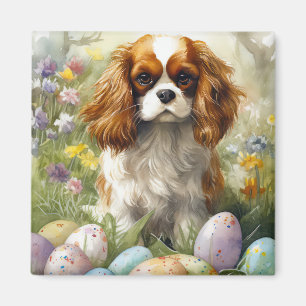 Cavalier Kung Charles Spain med Påskägg Magnet