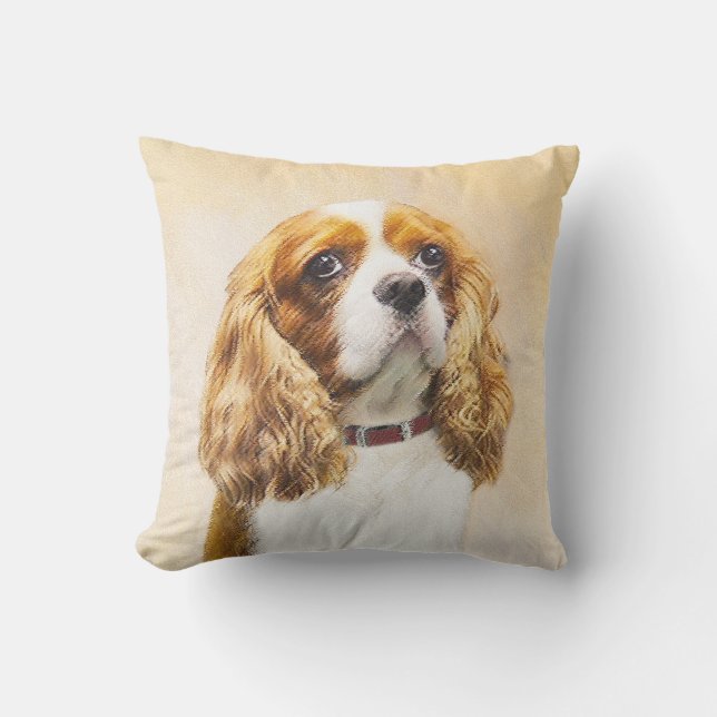 Cavalier Kung Charles Spain Original Paine Kudde (Framsida)