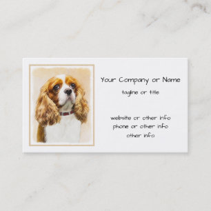 Cavalier Kung Charles Spain Original Paine Visitkort