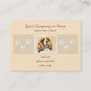 Cavalier Kung Charles Spain Original Paine Visitkort
