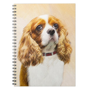 Cavalier Kung Charles Spain Original Painting Anteckningsbok