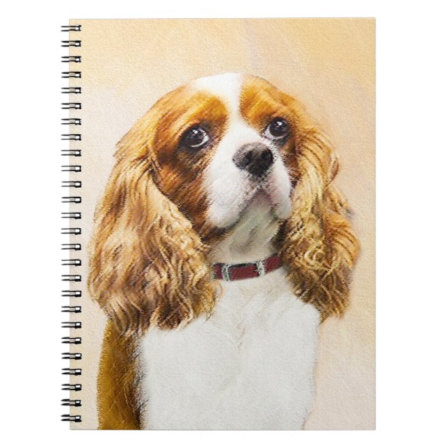 Cavalier Kung Charles Spain Original Painting Anteckningsbok (Framsidan)