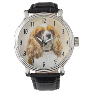 Cavalier Kung Charles Spain Original Painting Armbandsur