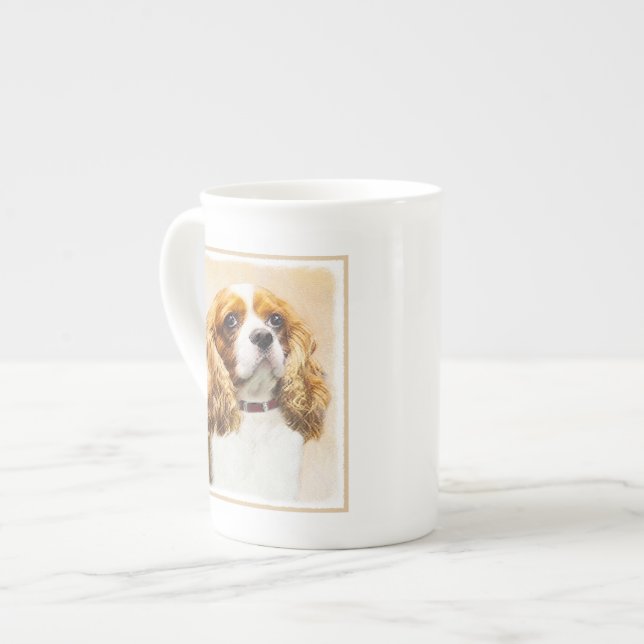 Cavalier Kung Charles Spain Original Painting Benporslin Mugg (Framsida vänster)