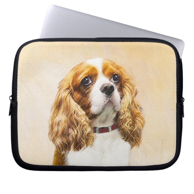 Cavalier Kung Charles Spain Original Painting Laptop Fodral (Framsidan)
