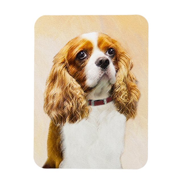 Cavalier Kung Charles Spain Original Painting Magnet (Vertikal)
