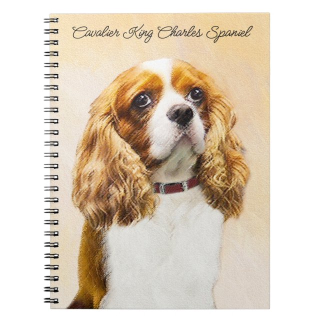 Cavalier Kung Charles Spain Original Painting No Anteckningsbok (Framsidan)