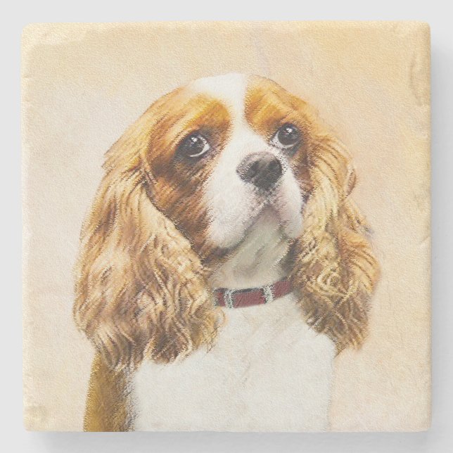 Cavalier Kung Charles Spain Original Painting Stenunderlägg (Framsidan)