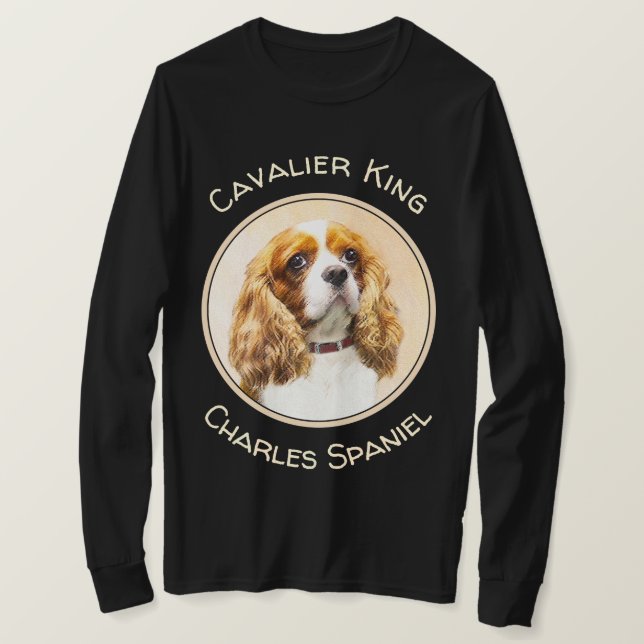 Cavalier Kung Charles Spain Original Painting T Shirt (Design framsida)