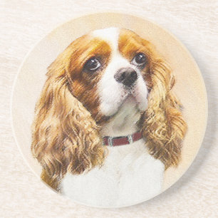 Cavalier Kung Charles Spain Original Painting Underlägg