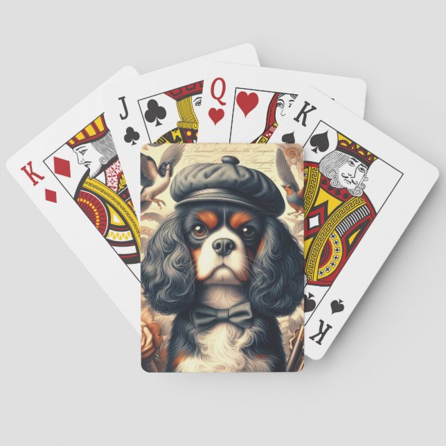 Cavalier Kung Charles Spain Painting Casinokort (Baksidan)