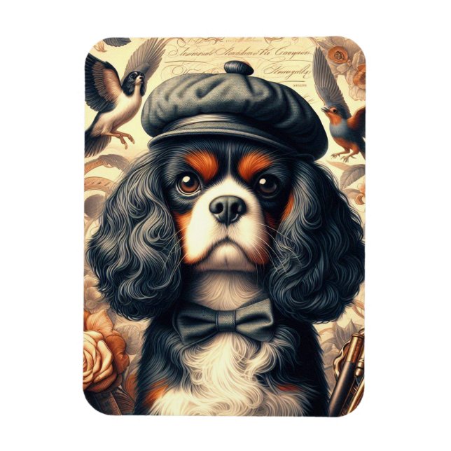 Cavalier Kung Charles Spain Painting Magnet (Vertikal)