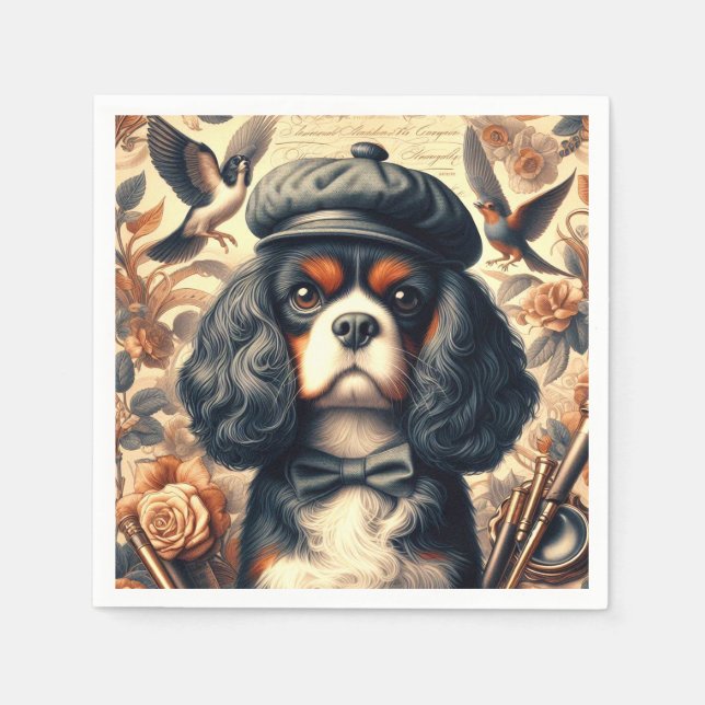 Cavalier Kung Charles Spain Painting Pappersservett (Framsidan)