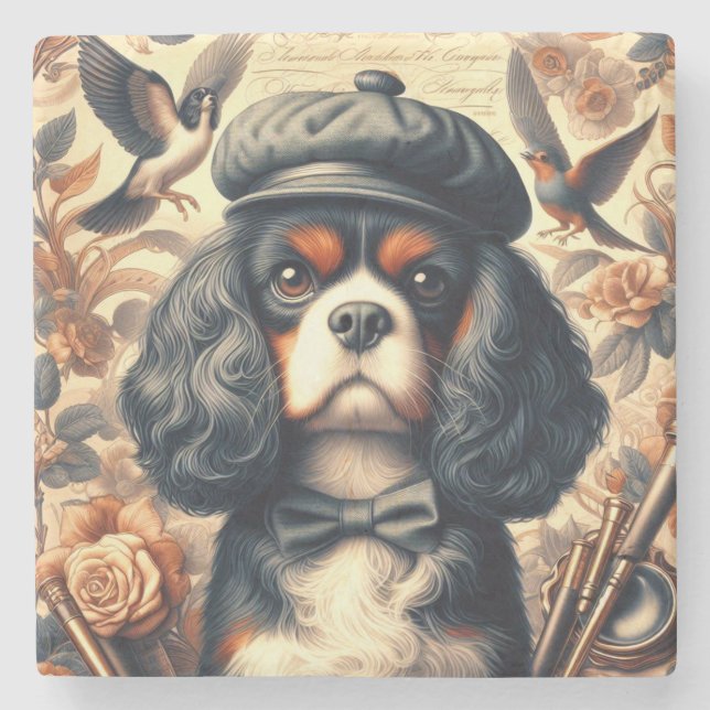Cavalier Kung Charles Spain Painting Stenunderlägg (Framsidan)