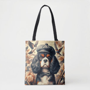 Cavalier Kung Charles Spain Painting Tygkasse