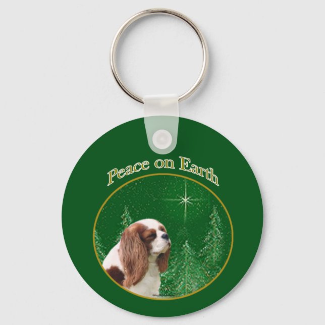 Cavalier Kung Charles Spain Peace Nyckelring (Framsida)