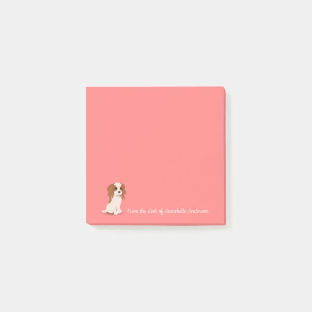 Cavalier Kung Charles Spain Personalize Post-it  Block (Framsida)
