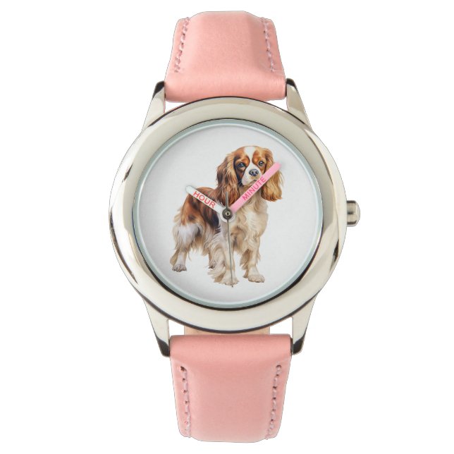 Cavalier Kung Charles Spain print Hund print Armbandsur (Framsida)