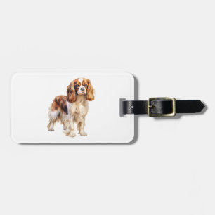 Cavalier Kung Charles Spain print Hund print Bagagebricka