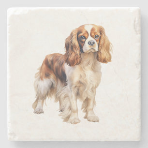 Cavalier Kung Charles Spain print Hund print Stenunderlägg