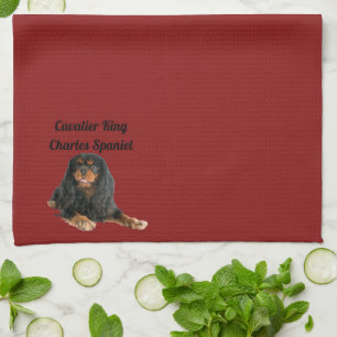 Cavalier Kung Charles Spain Puppy Hund Kökshandduk