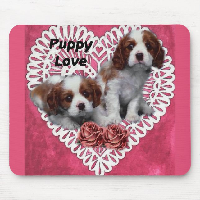 Cavalier Kung Charles Spain Puppy Kärlek Musmatta (Framsidan)