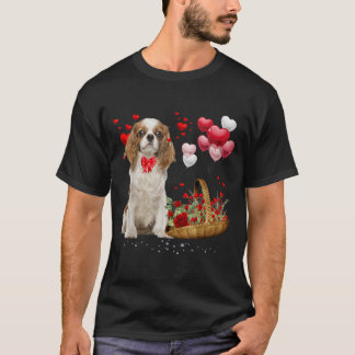 Cavalier Kung Charles Spain Red Heart Valentine T Shirt