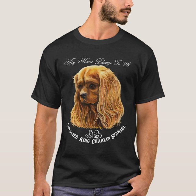 Cavalier Kung Charles Spain Ruby Cavalier Kung C T Shirt (Framsida)