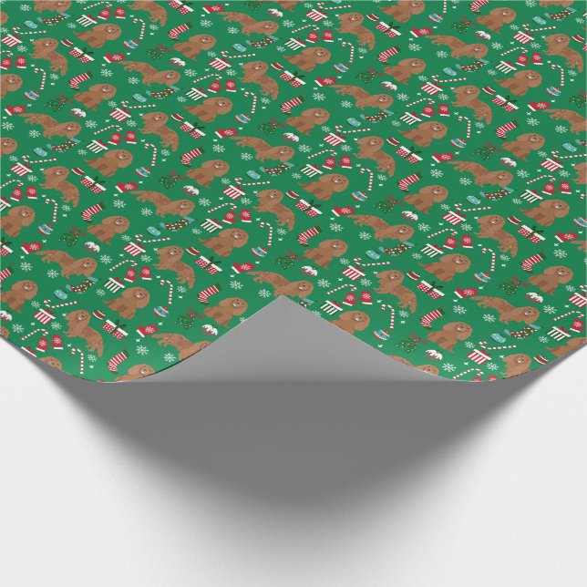 Cavalier Kung Charles Spain Ruby jul Presentpapper (Hörn)