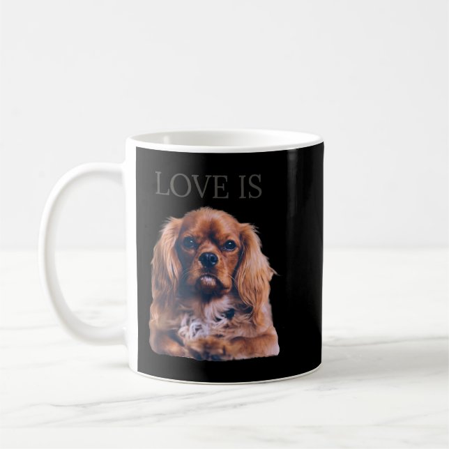 Cavalier Kung Charles Spain Shirt Manar Women Hund Kaffemugg (Vänster)