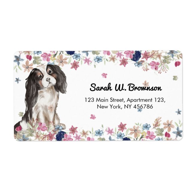 Cavalier Kung Charles Spain Small Storlek Hund Fraktsedel (Framsidan)