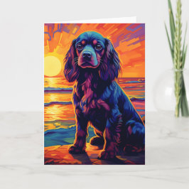 Cavalier Kung Charles Spain Sunset / Sunrise Kort