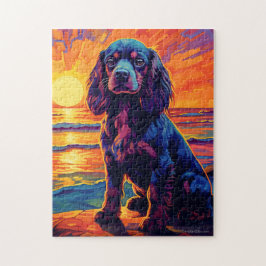 Cavalier Kung Charles Spain Sunset / Sunrise Pussel