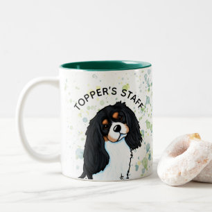 Cavalier Kung Charles Spain Two-Tone Coffee Mugg