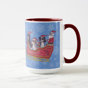 Cavalier Kung Charles Spain Winter Helgdag  Mugg